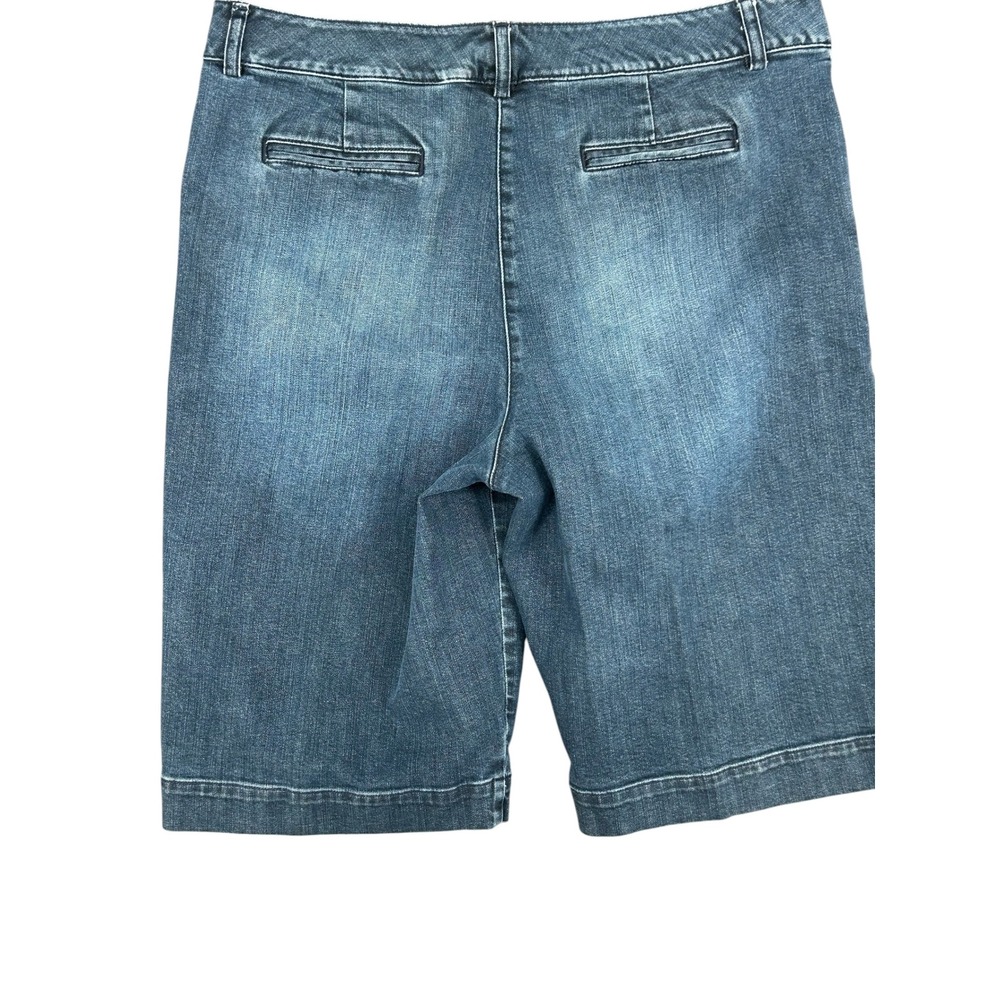 Talbots Womens Denim Bermuda Shorts Blue Stretch Size 14 - Picture 6 of 8